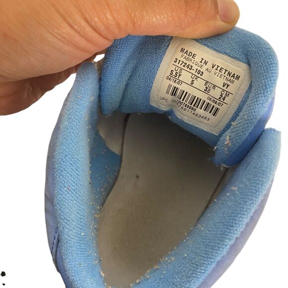 Nike Uptempo High Top‎ Sneakers Size 5.5YWhite\Powder Blue Leather Nikeflex SU - Picture 11 of 11